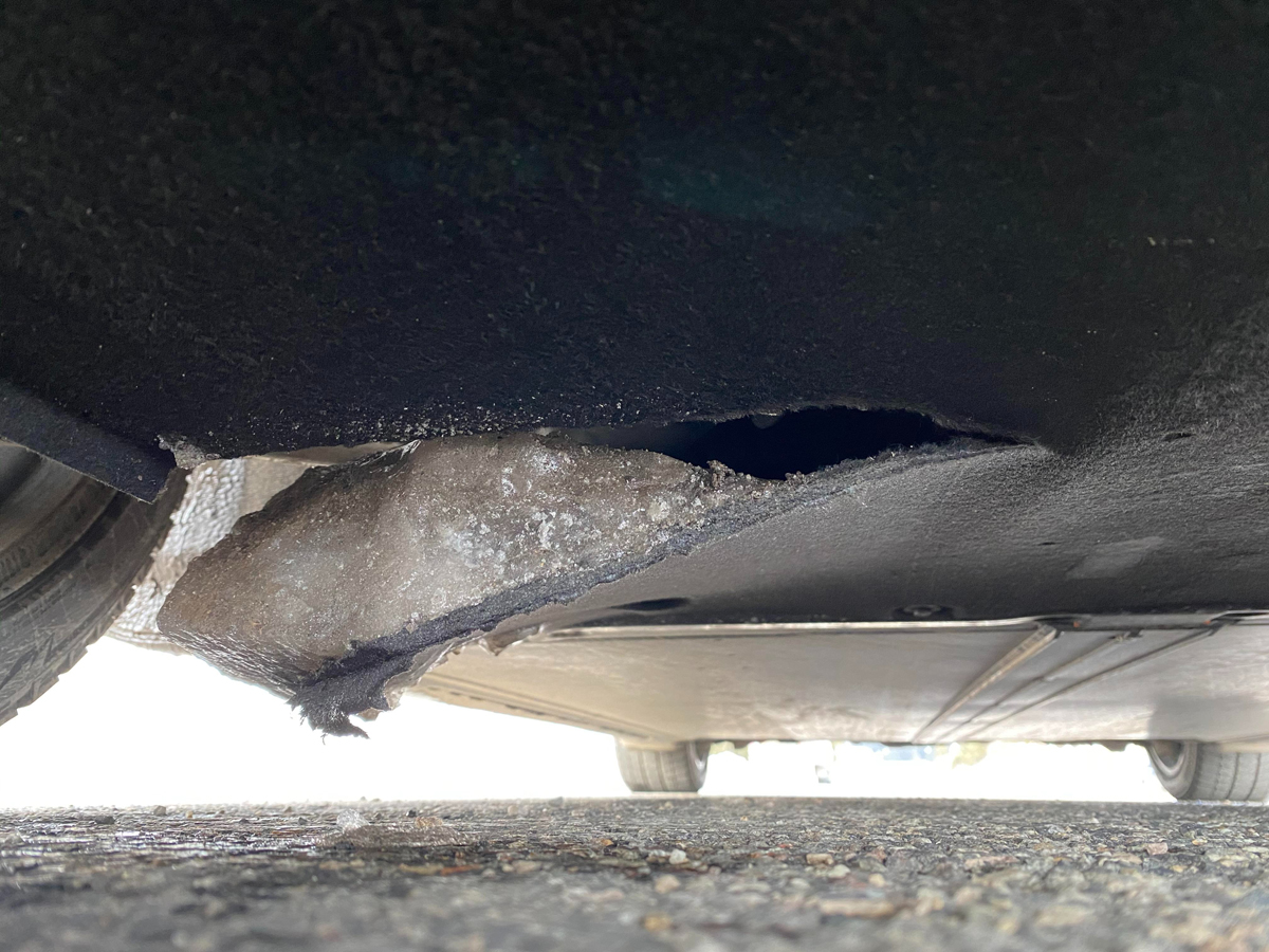 damaged tesla undercarriage damaged tesla undercarriage