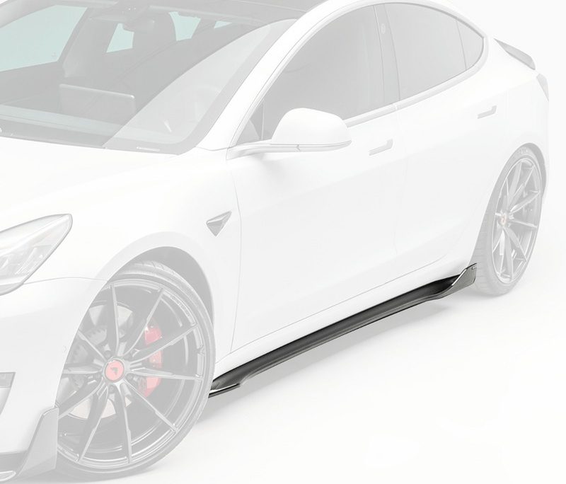 Tesla Model 3 carbon fiber side skirts2 Tesla Model 3 carbon fiber side skirts2