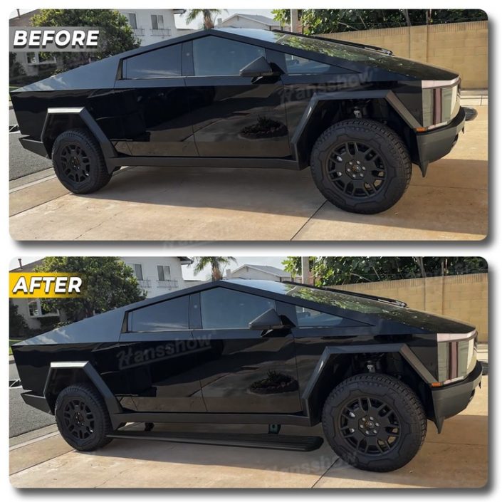 tesla cybertruck electric running boards2 tesla cybertruck electric running boards2