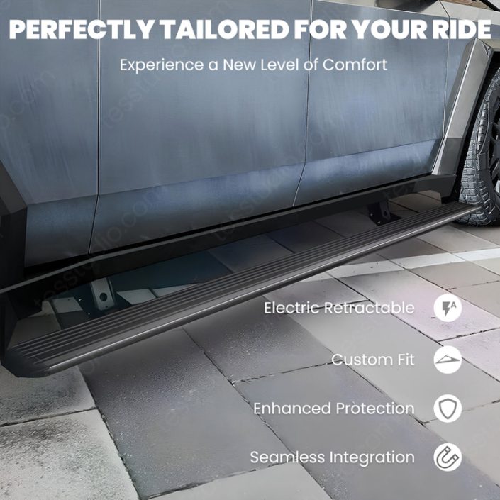 tesla cybertruck electric running boards5 tesla cybertruck electric running boards5