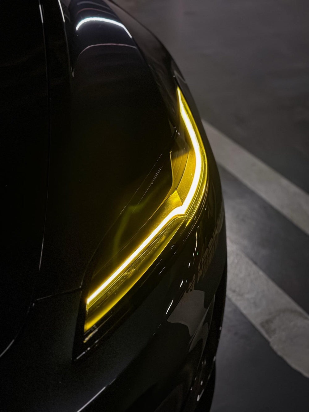 tesla highland yellow drl tesla highland yellow drl